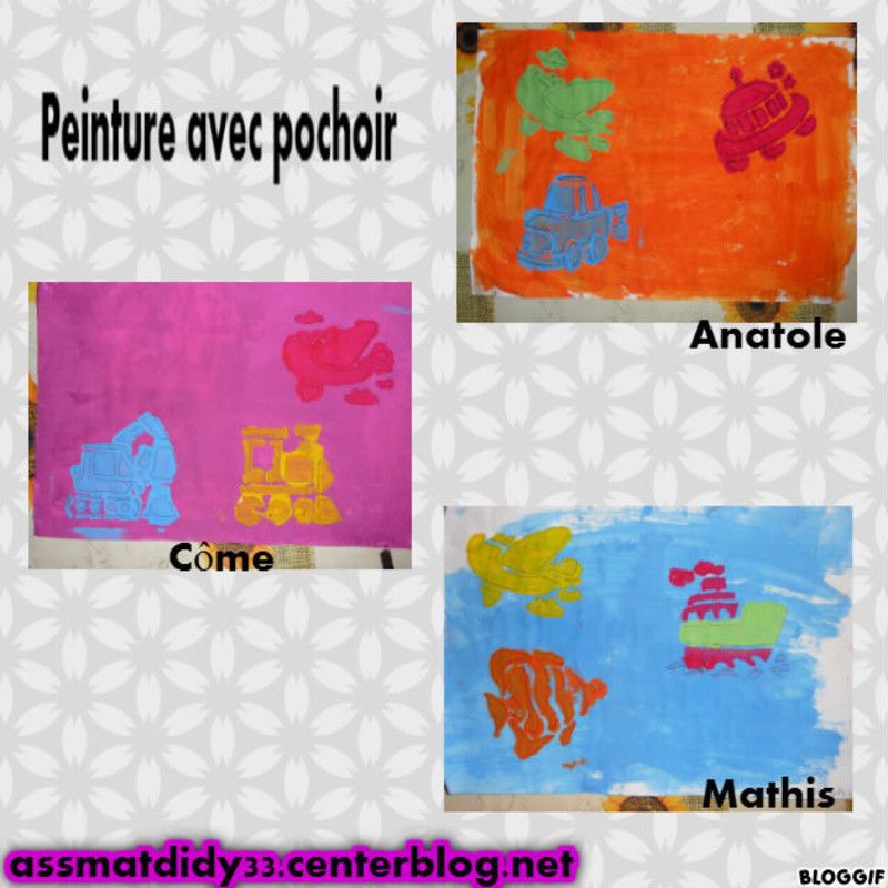 Peinture Avec Des Pochoirs Centerblog